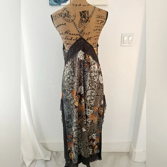 Free People Brown Floral Lace Slip Dress - Picture 6 of 12